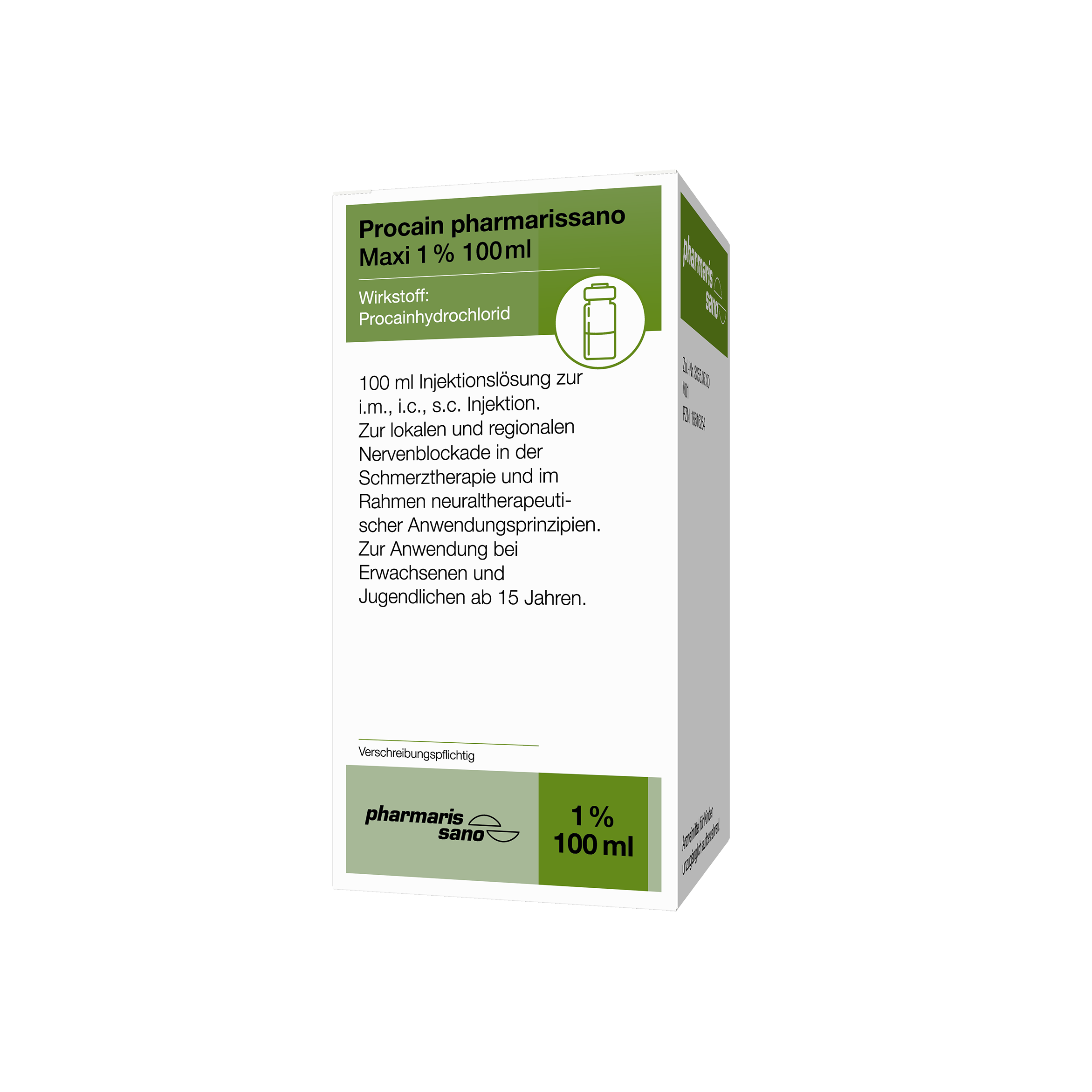 PROCAIN Pharmarissano 2% Maxi Inj.-Lsg.Fla.100 Ml 1